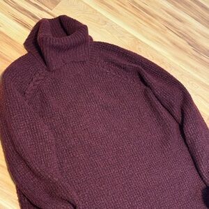 American Eagle | Turtle Neck Knit Sweater with Braided Detail